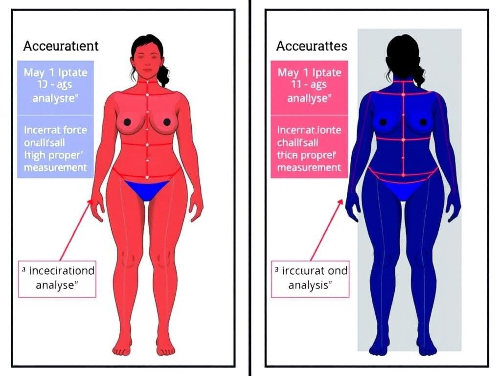 Comparison of accurate vs inaccurate body shape analysis Comparison of accurate vs inaccurate body shape analysis