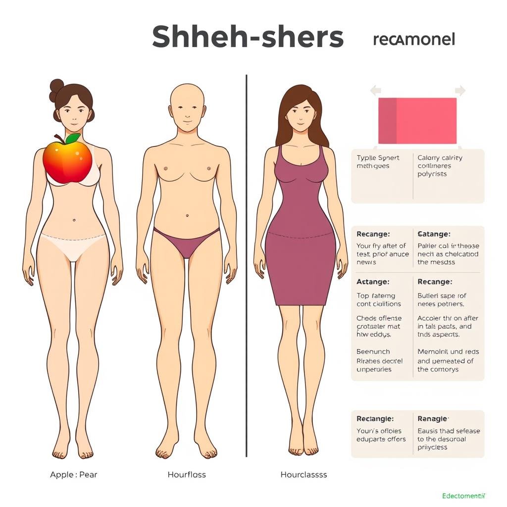 Comparison of different body shapes and their calorie needs